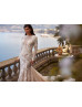 Long Sleeves Beaded Lace Tulle Keyhole Back Elegant Wedding Dress